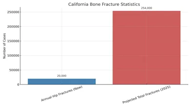 Statistics in California on Broken Bones