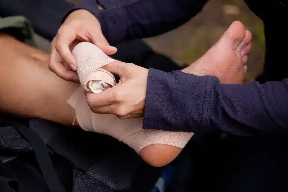 Wrapping Ankle After Personal In